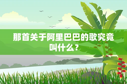 那首关于阿里巴巴的歌究竟叫什么？