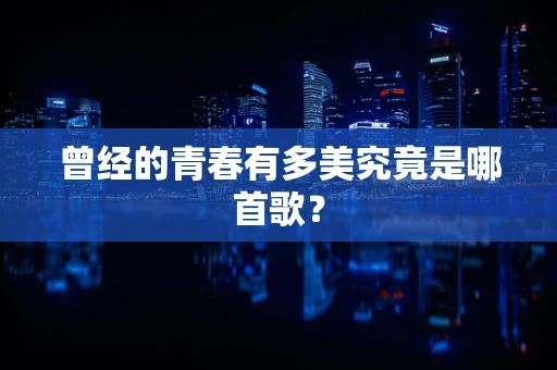 曾经的青春有多美究竟是哪首歌？