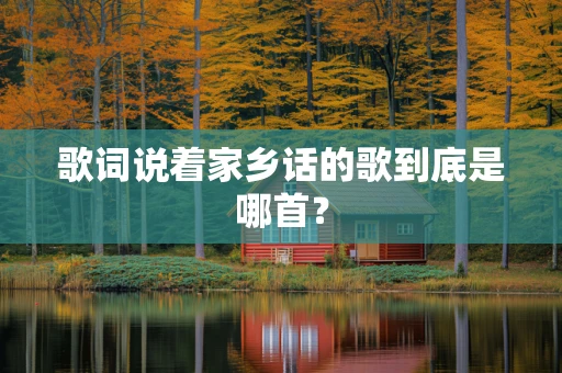 歌词说着家乡话的歌到底是哪首？