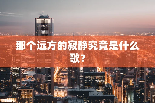 那个远方的寂静究竟是什么歌？
