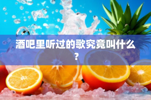 酒吧里听过的歌究竟叫什么？