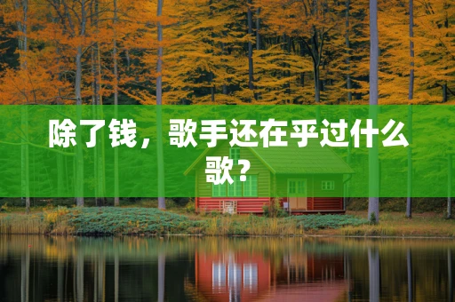 除了钱，歌手还在乎过什么歌？