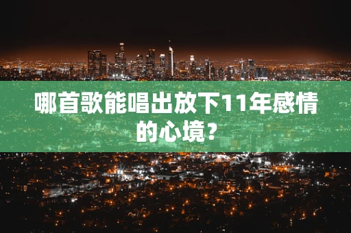 哪首歌能唱出放下11年感情的心境？