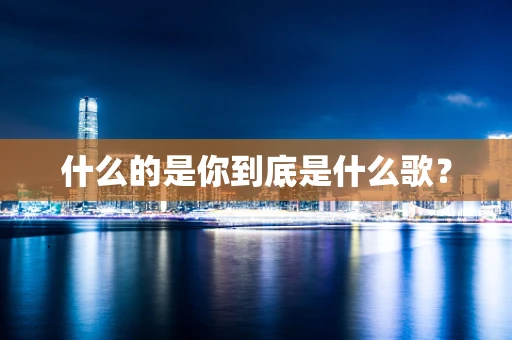 什么的是你到底是什么歌？