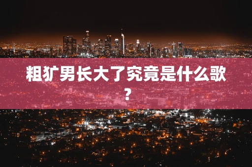 粗犷男长大了究竟是什么歌？