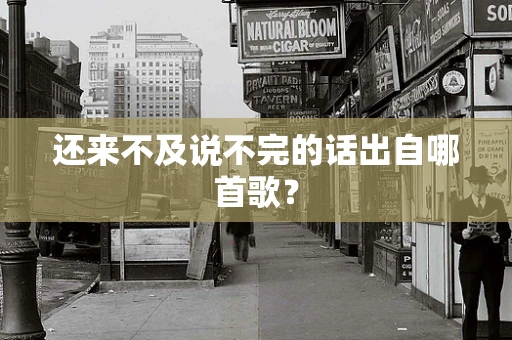 还来不及说不完的话出自哪首歌？