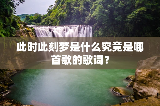 此时此刻梦是什么究竟是哪首歌的歌词？