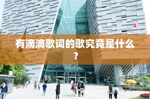 有滴滴歌词的歌究竟是什么？