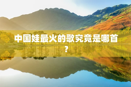 中国娃最火的歌究竟是哪首？