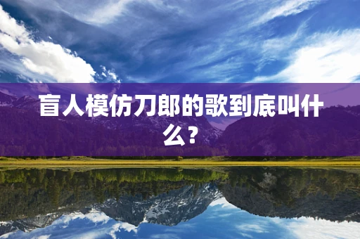 盲人模仿刀郎的歌到底叫什么？