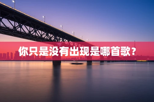 你只是没有出现是哪首歌？