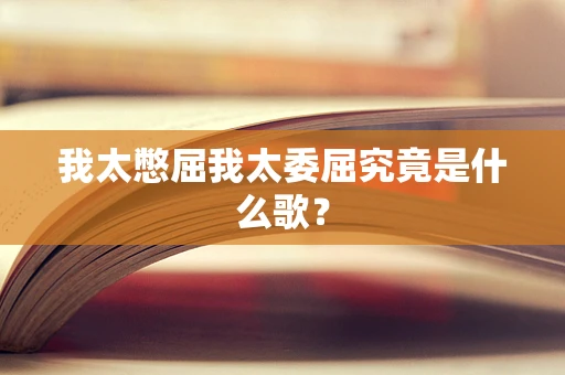 我太憋屈我太委屈究竟是什么歌？